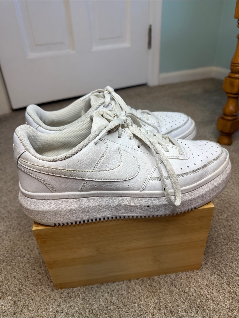 Nike Women’s White Low-Top Leather Sneakers